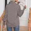 IHUASU Skjorte med lanterne med polkaprikker for kvinner Langermet bluse for kvinner