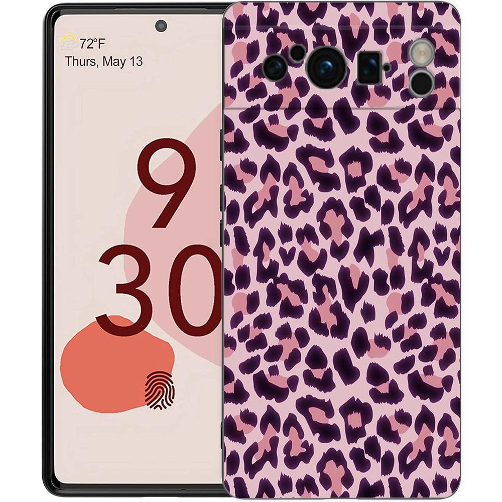 Leopard Cheetah print Phone Case For Google Pixel 8 7 6 Pro 8A 6A 7A 5G Soft Silicone Shockproof TPU Black Cover Fundas
