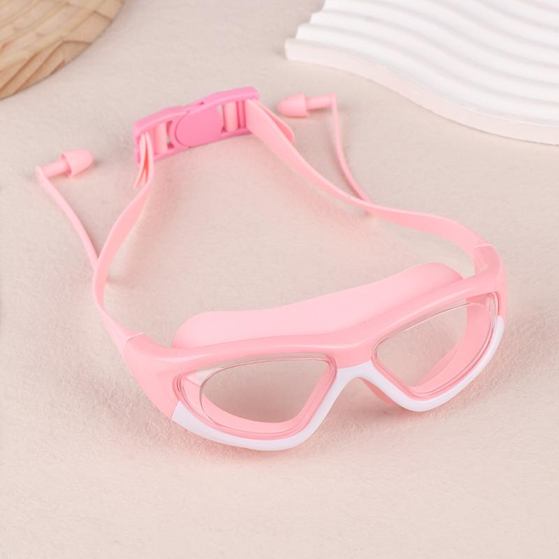 Profesjonelle Svømmebriller Barn Svømmebriller Med Ørepropper Anti-dugg UV Silikon Vanntett Svømmeutstyr For Barn