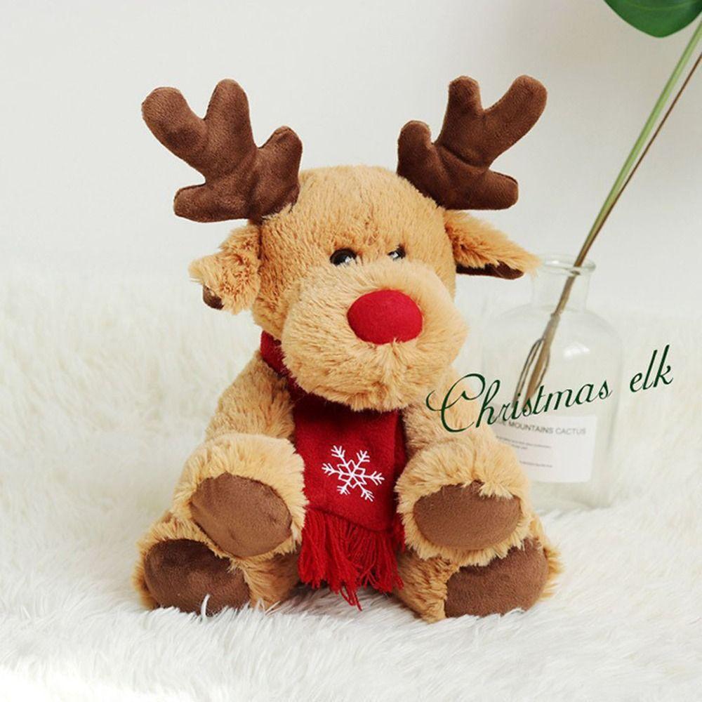 Children Gifts Elk Cartoon Reindeer Doll Toys Plush Doll Christmas Gifts Elk Plush Toys Stuffed Toy