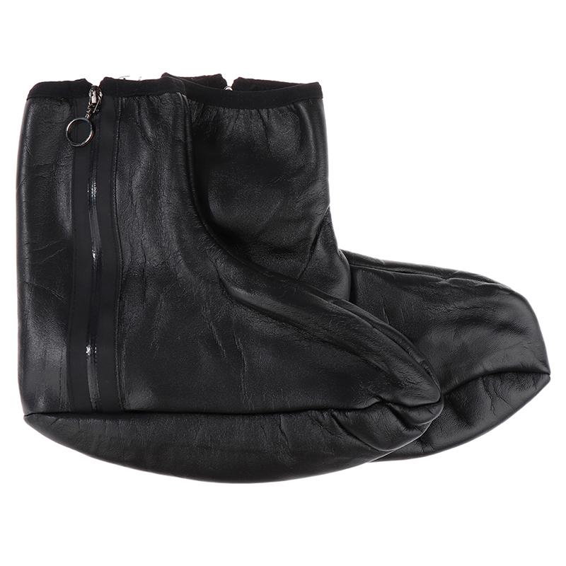1 Paio di Calzini Caldi Unisex Invernali Caldi in Pelle con Velluto Plus Ispessiti Termici con Zip per Interni Morbidi Antiscivolo Calzini in Pelle