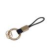 Simulated Leather Keychain With Finger Ring And Adjustable Wrist Strap Trendy Key Holder For Car Keys Organization