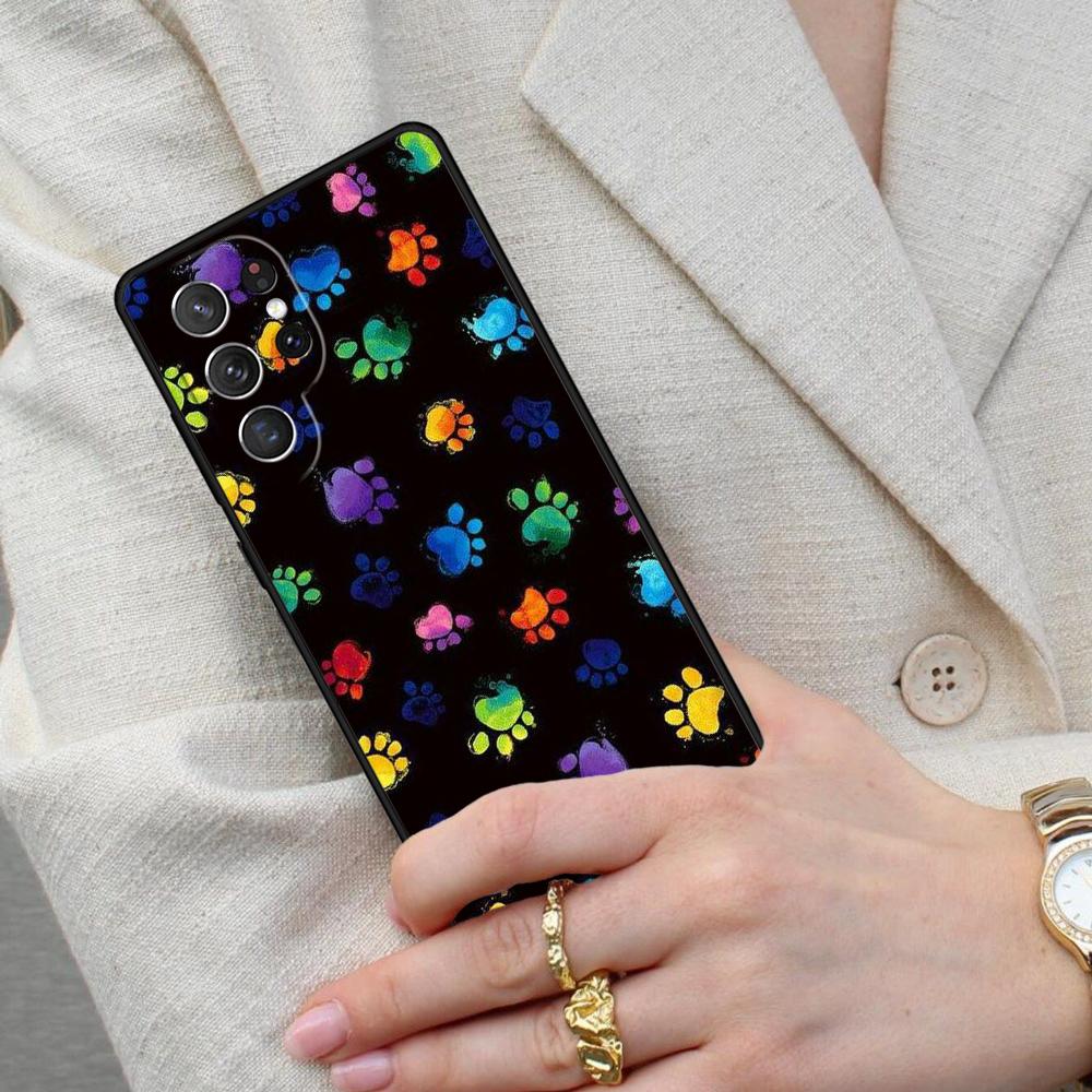Dog Paw Cell Phone Case for Samsung Galaxy S26 Ultra S25 S24 S23 S22 S21 S20 Note10 Cover
