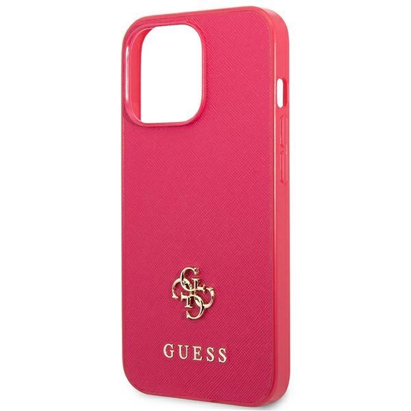 Guess Guhcp13Lps4Mf Iphone 13 Pro / 13 6,1 Różowy/Pink Hardcase Saffiano 4G Small Metal Logo