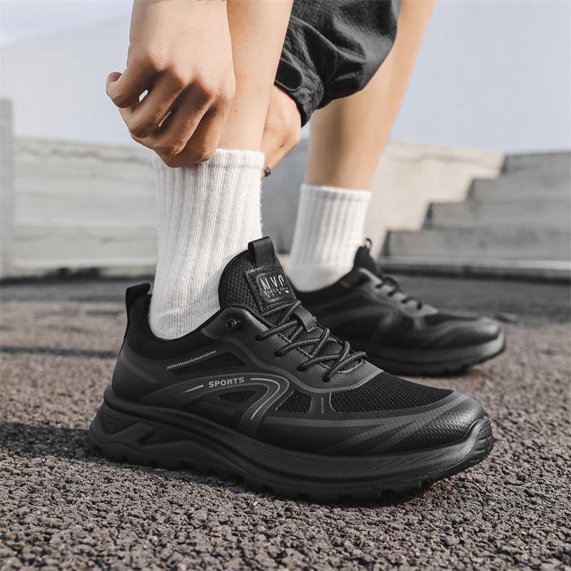 2025 Frühling neue Herren Plateau-Sportschuhe vielseitig atmungsaktiv Schnürschuhe Herrenschuhe Trend einfach Freizeitschuhe Mesh