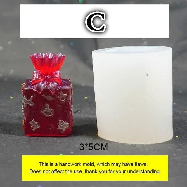 2023 Christmas Gift Box Silicone Mold DIY Crystal Drop Gel Stand Decoration Accessories Handmade Materials Resin Craft Molds