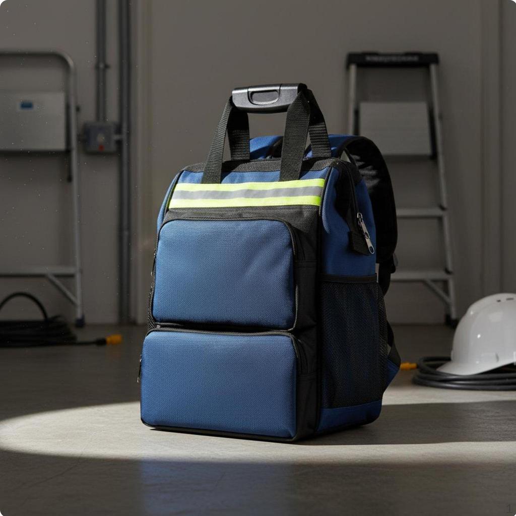Electrician Tool Bag Large Capacity Heavy Duty Backpack WearResistant MultiCompartment Work