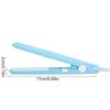 2 In 1 Mini Hair Straightener Ceramic Tourmaline Plate Flat Iron Curler   Sky Blue