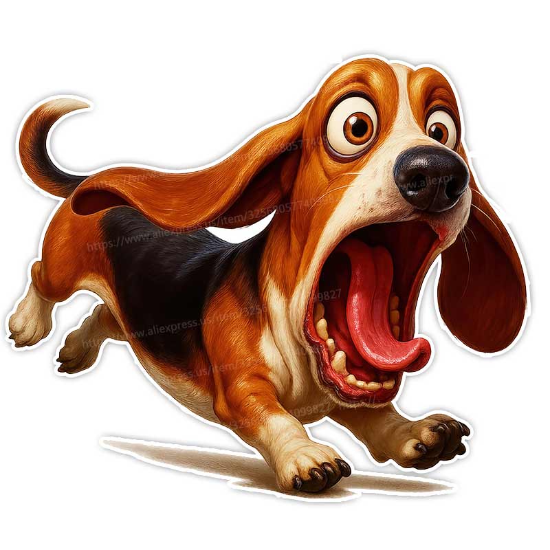 Funny Basset Hound Pet Dog Animal Car Sticker Waterproof Styling Automobiles Motorcycle Exterior Accessories Vinyl Decals Y172