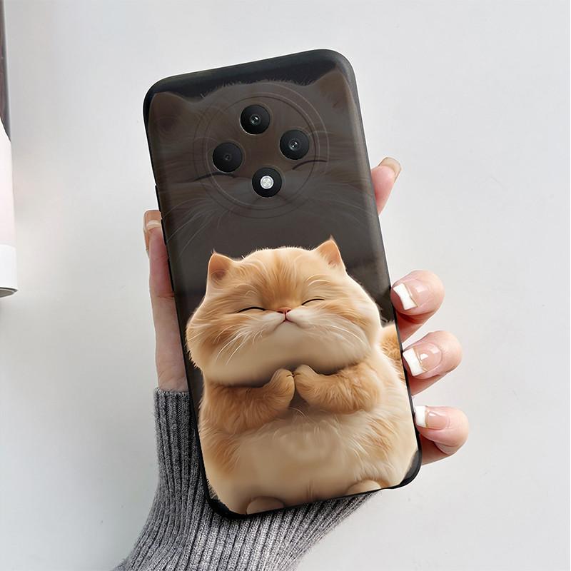 For OPPO Reno12 F Case OPPO Reno 12 F FS 5G Cover Cute Cat Cartoon Soft Silicone Bumper Protective Phone Cases On Reno 12F Funda