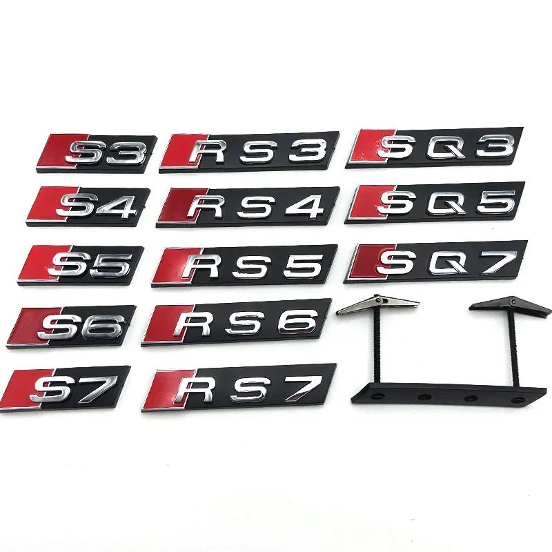 ABS Auto Frontgrill Emblem Logo Exterieur Modifikation Zubehör für Audi S4 S3 S5 S6 S7 S8 RSQ3 RSQ4 RSQ5 RSQ6 RSQ7RSQ8 Emblem