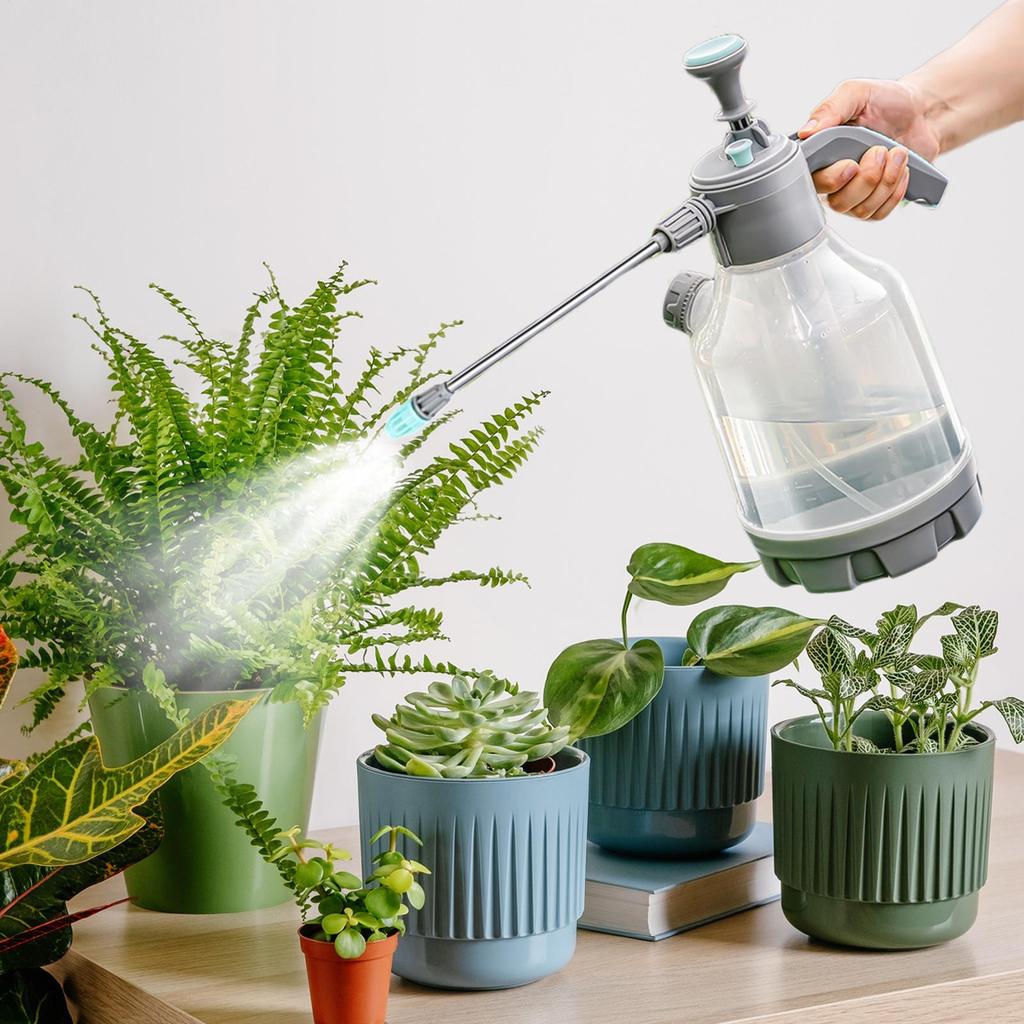 3L Hand Pump Spray Watering Can Bottle Non-Slip Handle Tank With Extended Rod Water Hose Nozzle Bottle Watering Can