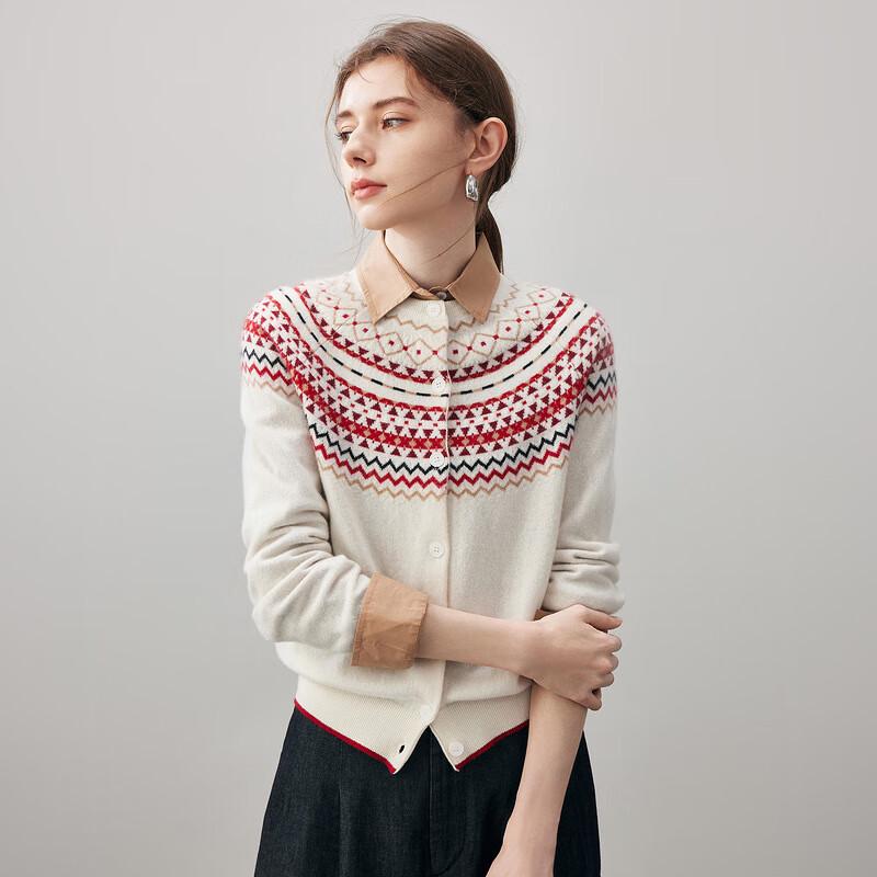 Comom Boca Women's 2025 Fair Isle Cashmere Cardigan