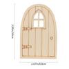 20pcs 3mm Elf Door with Window Wooden Fairy Door Creative Garden Adornment Miniature Decoration