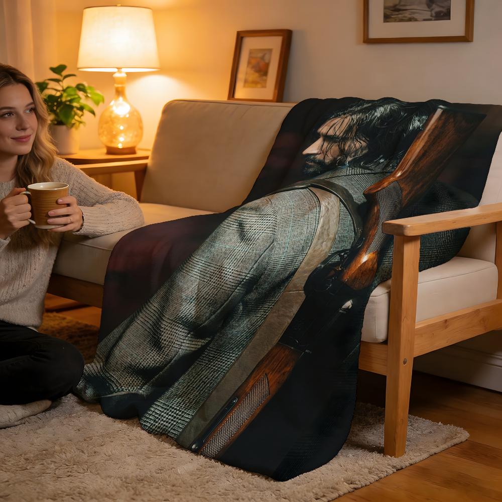 

Throw High-Density Short Plush Blanket For Sofa Nap Air-Conditioned Room Soft Skin-Friendly Alan Wake 75x90cm