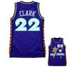 26-27 Nové W All Stars # 22 Caitlin Clark Basketbalové tričko Fialové Retro 3D Tištěná Bezrukávová Basketbalová Vesta Fanouškovské Oblečení