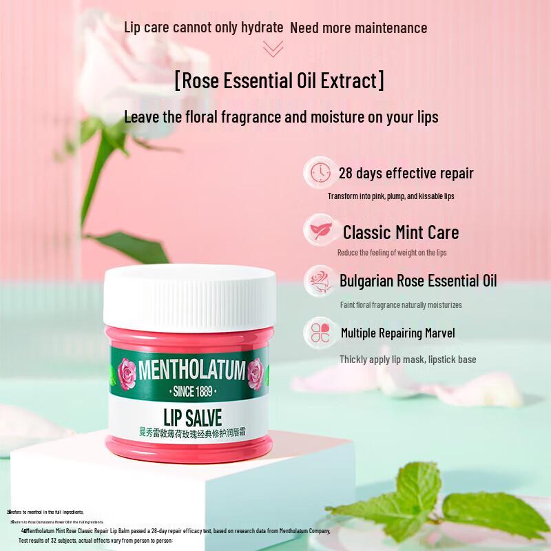 

Mentholatum Classic Mint Rose Lip Cream
