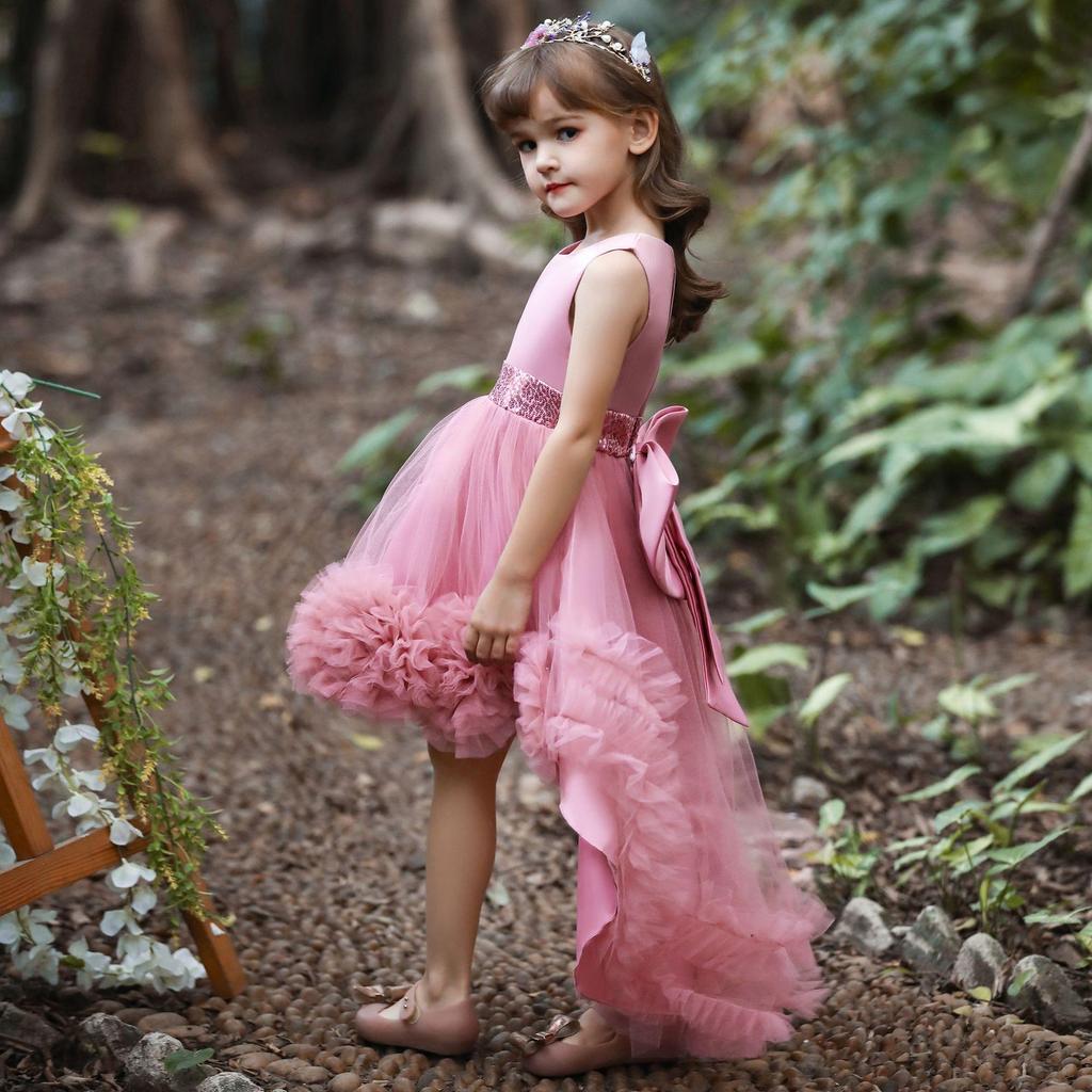 Rochie de Paște pentru fetiță Petrecere de aniversare Rochie de concurs de prințesă pentru fată de flori Boho umflată de vis