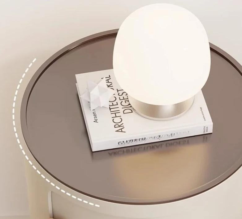 Aesthetic Side Table Simple Trendy Drawers Bedside Table with Handle Luxury Nightstand Storage Locker Bedroom Furniture