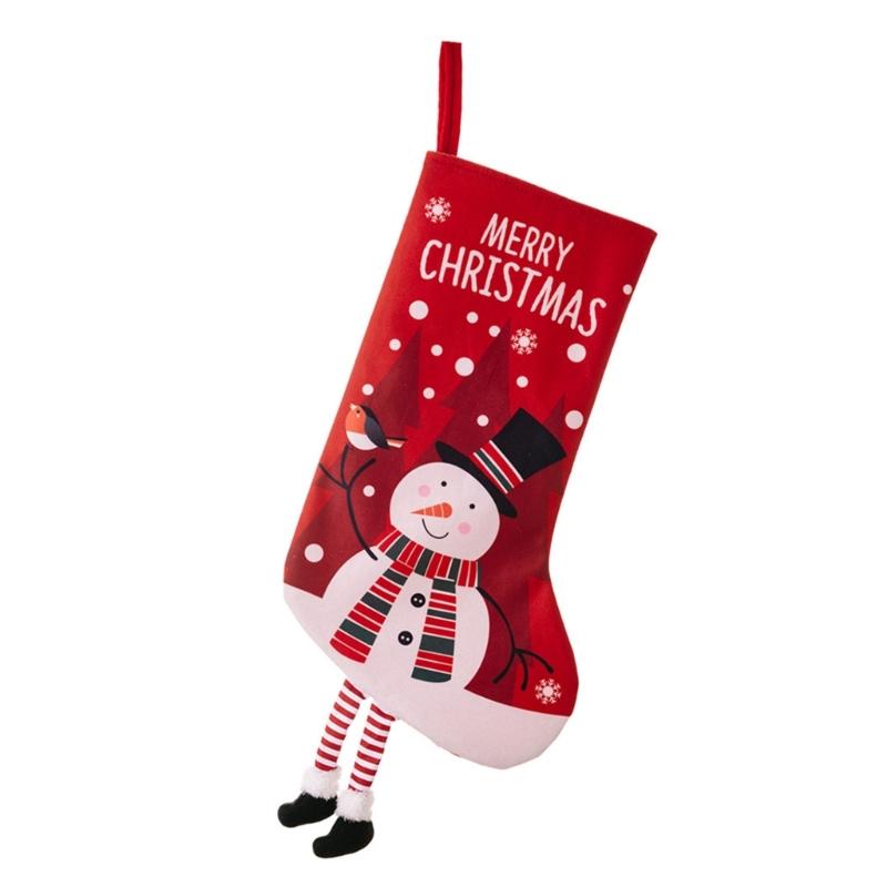 Stylish Christmas Stockings with Plush Texture for Seasonal Fireplaces Hangings Checkered Holiday Decors