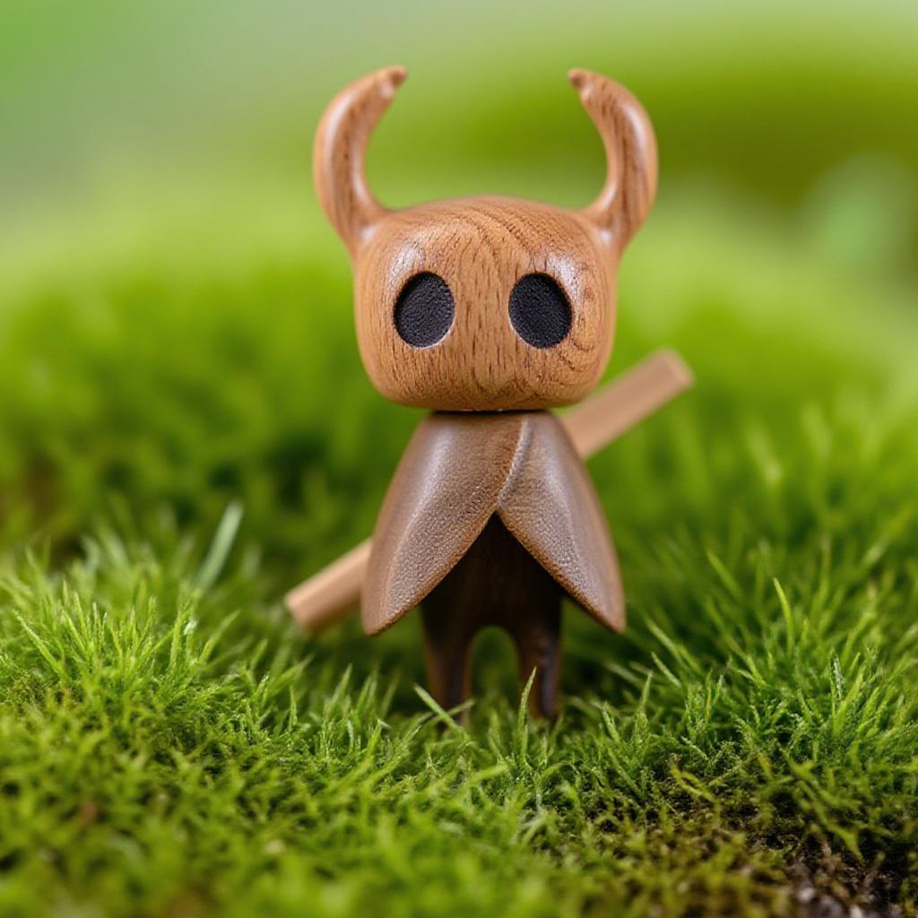 Interesting Little Knight Wooden Desktop Ornaments, Cute Character Art Crafts