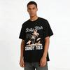 Urlaubsstil Kokospalme Surf-Print Lässiges Kurzarm-T-Shirt Reines Baumwoll-T-Shirt