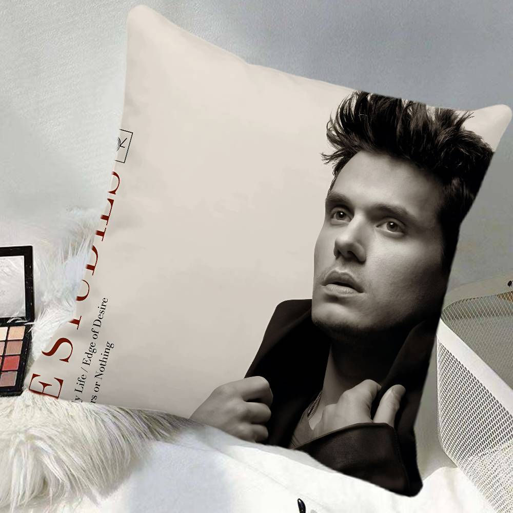 John Mayer Singer Rock Music Pillow Case Square Pillow Bedroom Sofa Leisure Comfort Cushion Car Home Decoration