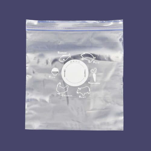 Yamato Bussan Commercial Double-Zipper Freezer Bags, Large, 60 count, Suitable for Freezing and Microwave Thawing, Food Sanitation Law Compliant, 27cm