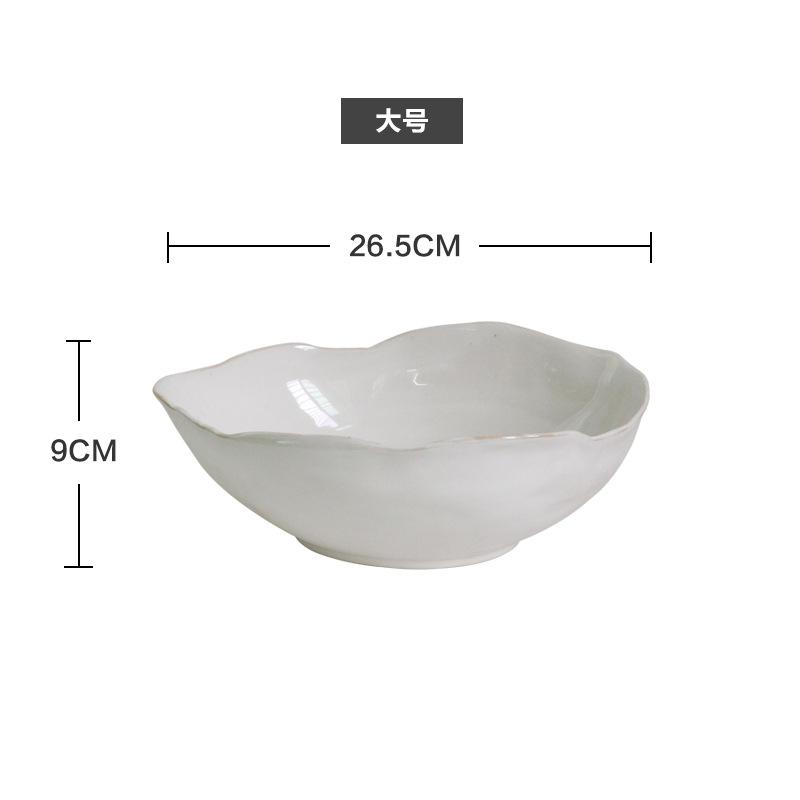 Irregular Ceramic Dinner Plate Set Rice Bowl Sauce Dish Soup Bowl Noodle Bowls Sushi Plate Dessert Bowls Western Steak Plates