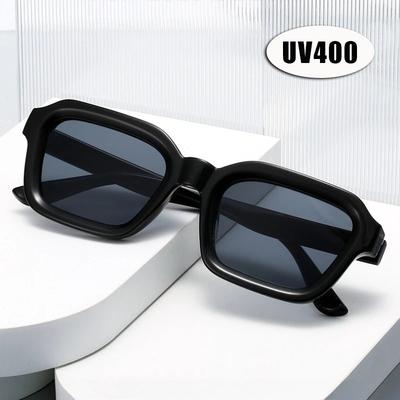 Retro Square Frame Sunglasses for Men Minimalist Fashion Classic Trendy UV Protection Glasses Outdoor Travel Eyewear for Women