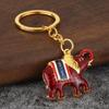 Elefante de Guerra Esmaltado Tailandia Venta Caliente Elefante con Goteo de Aceite Colgante de Llavero para Coche Pequeño Regalo