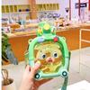 Kawaii Bear Water Bottle BPA Free For Kids 1000ml Plastic Cute Bubbule Tea Milk Portable School Drinking Bottles With Straw Gift