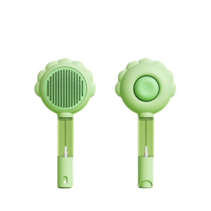 Cat Dog Pet Spray Massage Brush 3 In 1 One Button Steam Spray Folding Rotatable Floating Hair Bath Hair Removal Brush Comb