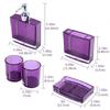 Complete 5 Piece Bathroom Organizers Set Acrylic Toothbrush Holders Soap Dispenser Tumblers Cup Vanitys Countertop Accessories