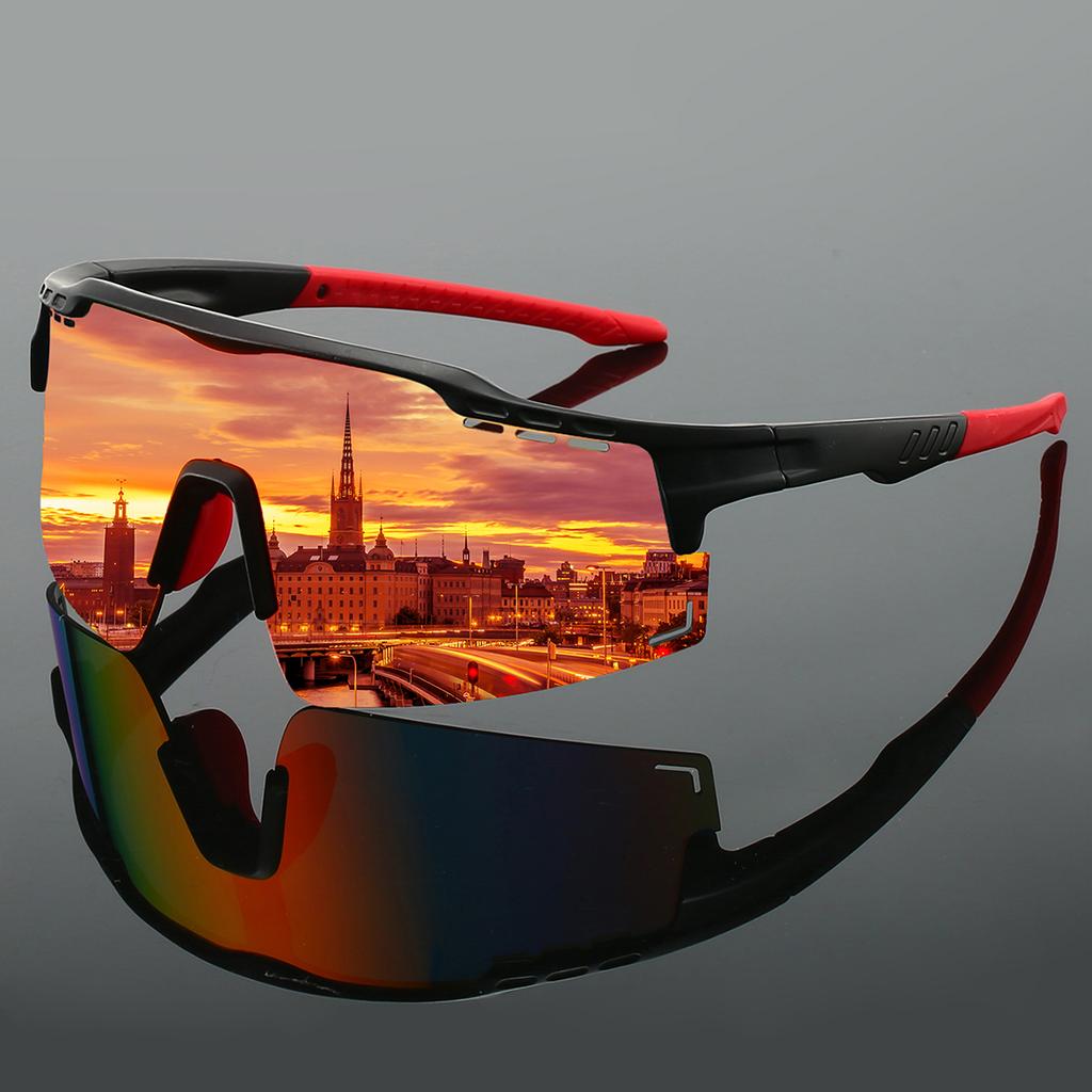 Semi Rimless Sports Goggle Men Y2K Mirror Outdoor Cycling Sunglasses Femal Futuristic Punk Decor Anti-UV Hiking Shades