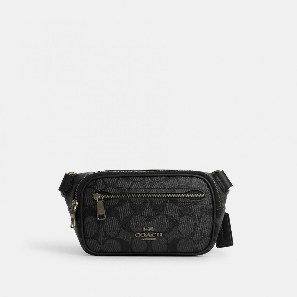 

Миниатюрная поясная сумка Coach из фирменной парусины