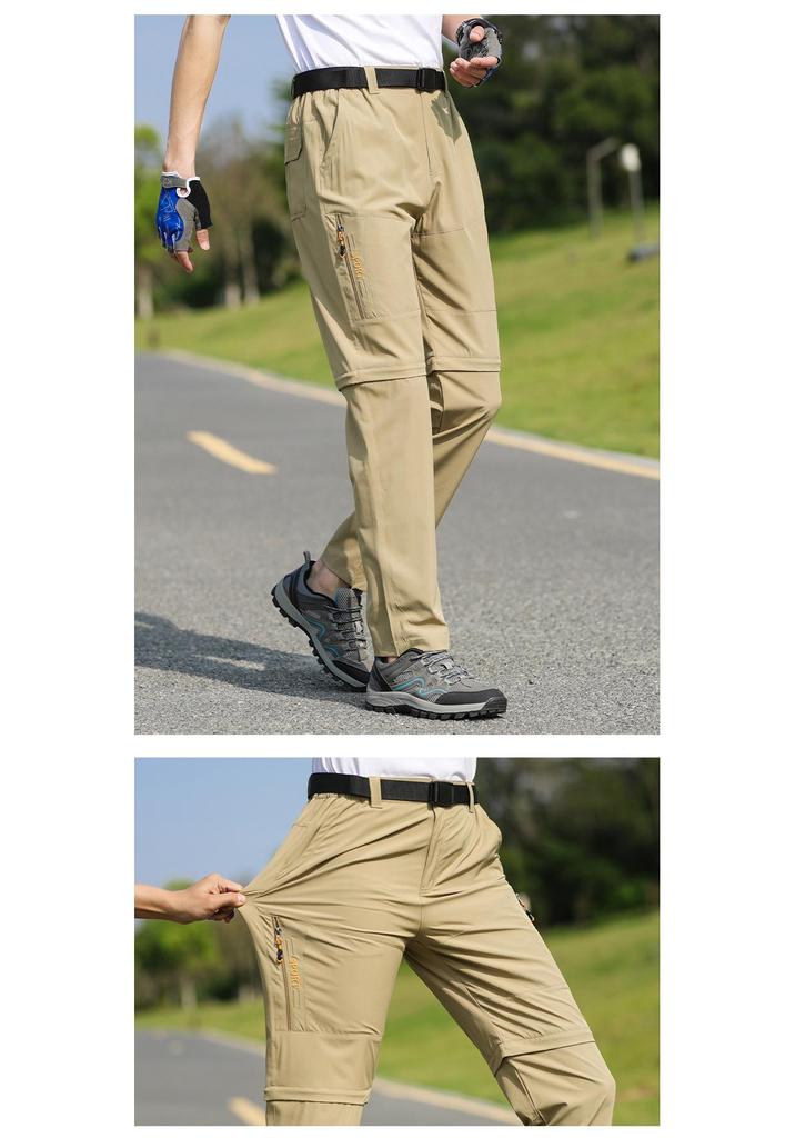 Detachable Men's Quick-Dry Sports Pants – 2-in-1 Stretch Design for Spring & Summer