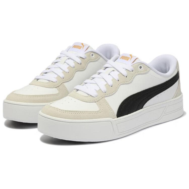 Puma Skye SD Retro Casual Lightweight Low-Top Sneakers Women sneakers White Black 397076-05