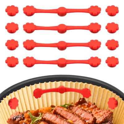 4Pcs Air Fryer Magnet Silicone Buckle Air Fryer Parchment Paper Lock Liners Prevent Paper To Burn Air Fryer Baking Accessories