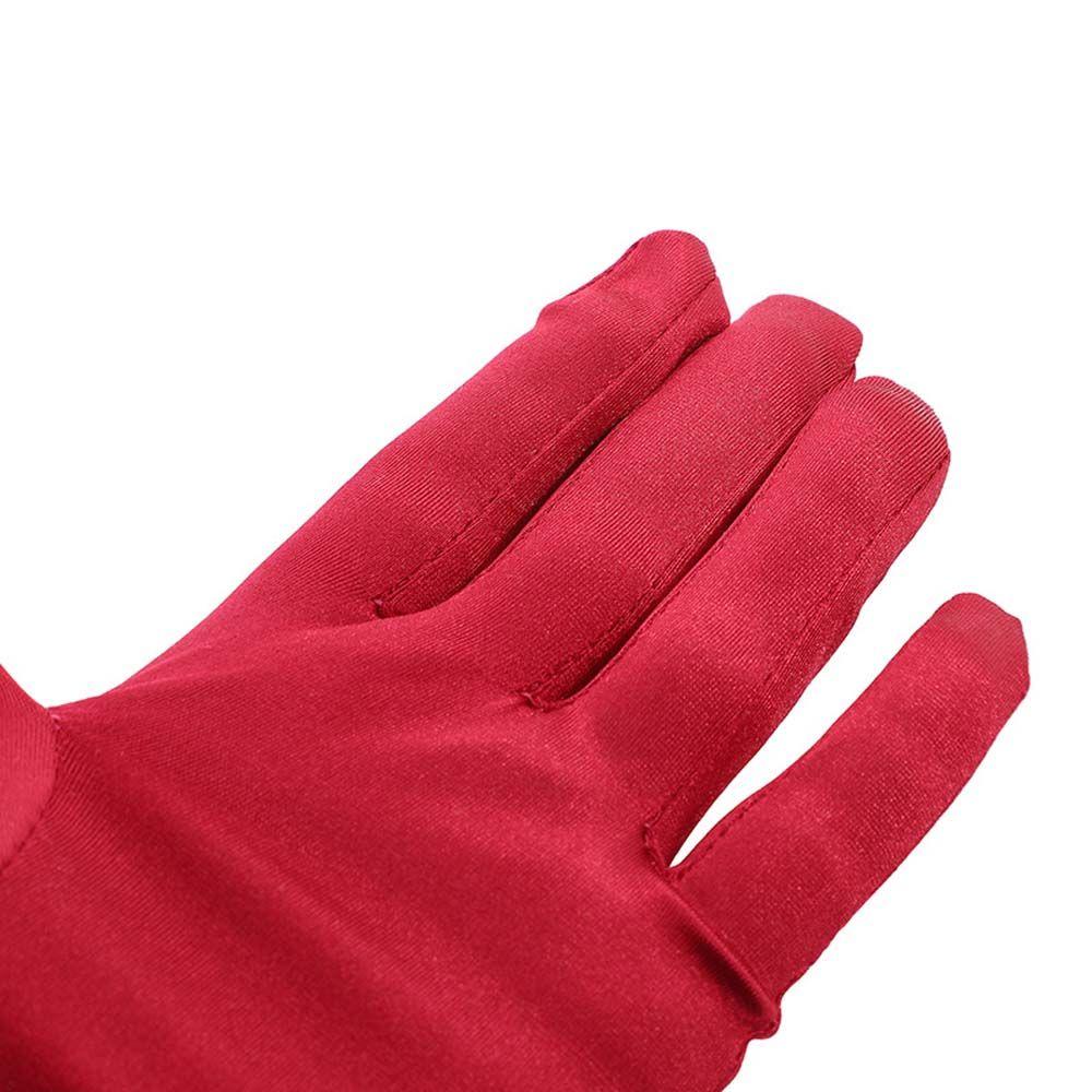 Pearl Prom Dinner Gloves Bridal Red Wedding Bridal Gloves Women Gloves Satin Mittens Bow Gloves