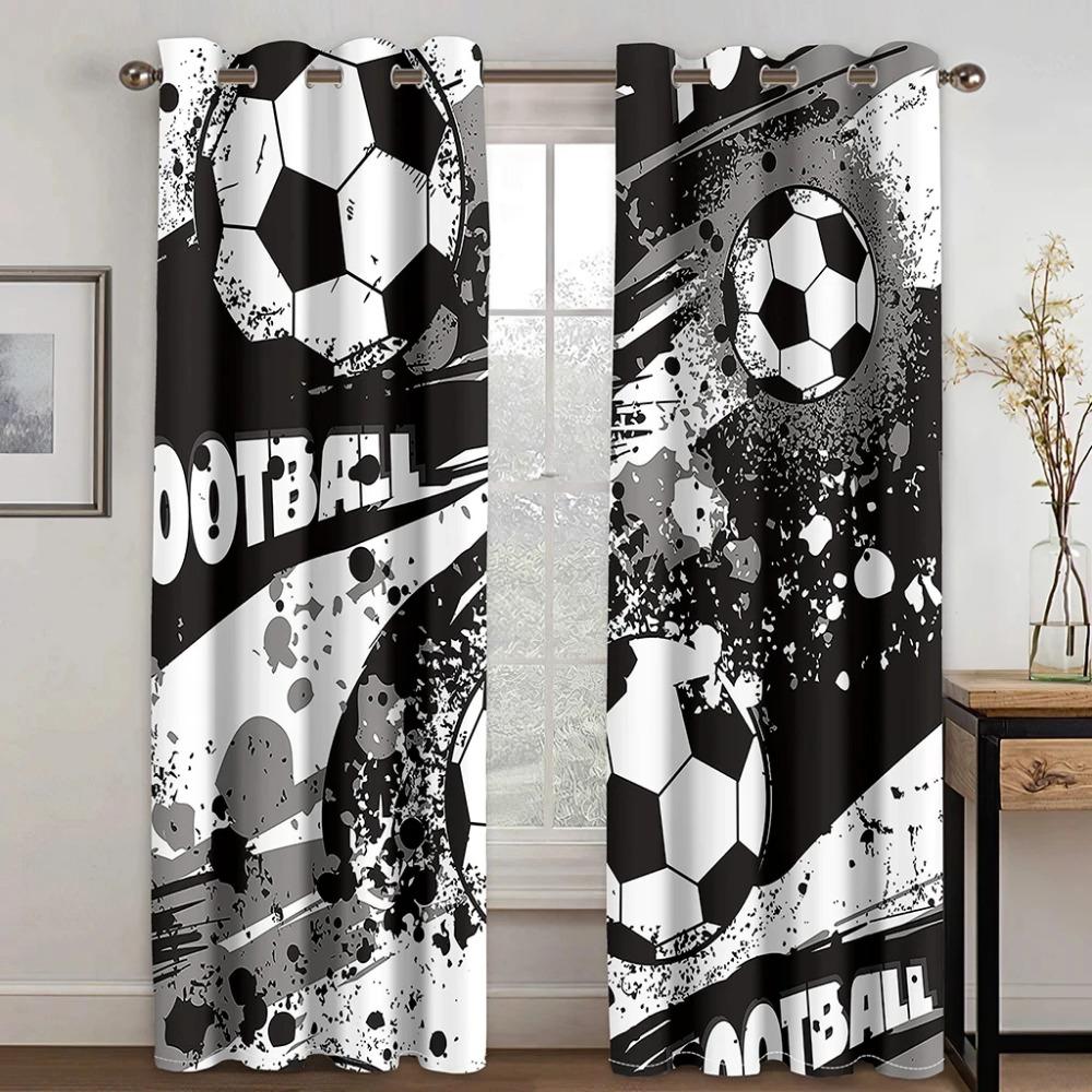 Sport Football Basketball  High Shading Curtain Cortina De Sombra Thick Clackout Drape for Living Room Gardinen Suitable for Boy