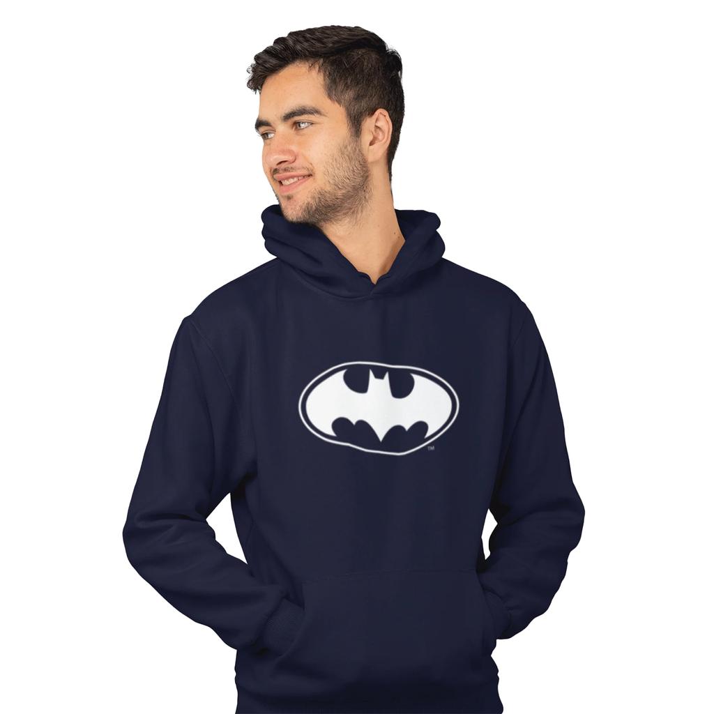 Batman Unisex Adult Monochrome Logo Hoodie