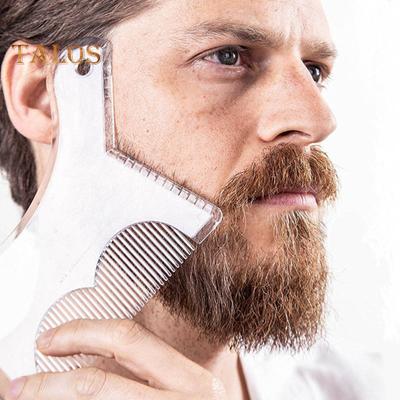 Lot de 4 peignes pour barbe pour homme, outil de modelage de la barbe, guide professionnel de la ligne de la barbe, poils du visage, bouc, moustaches, style, coupe, bordure, modèle de mise en forme, pochoir