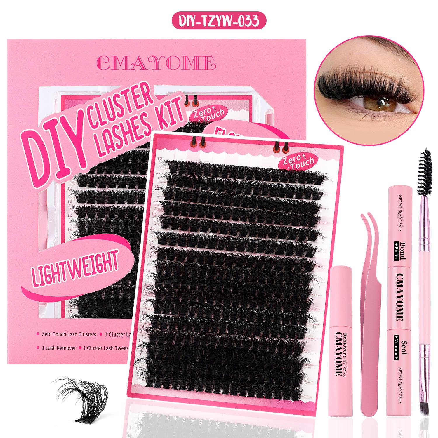 

Набор накладных ресниц 80D с несколькими волосками, пучковые, для самостоятельной сборки, сегментированные, натуральные, густые, D-изгиб