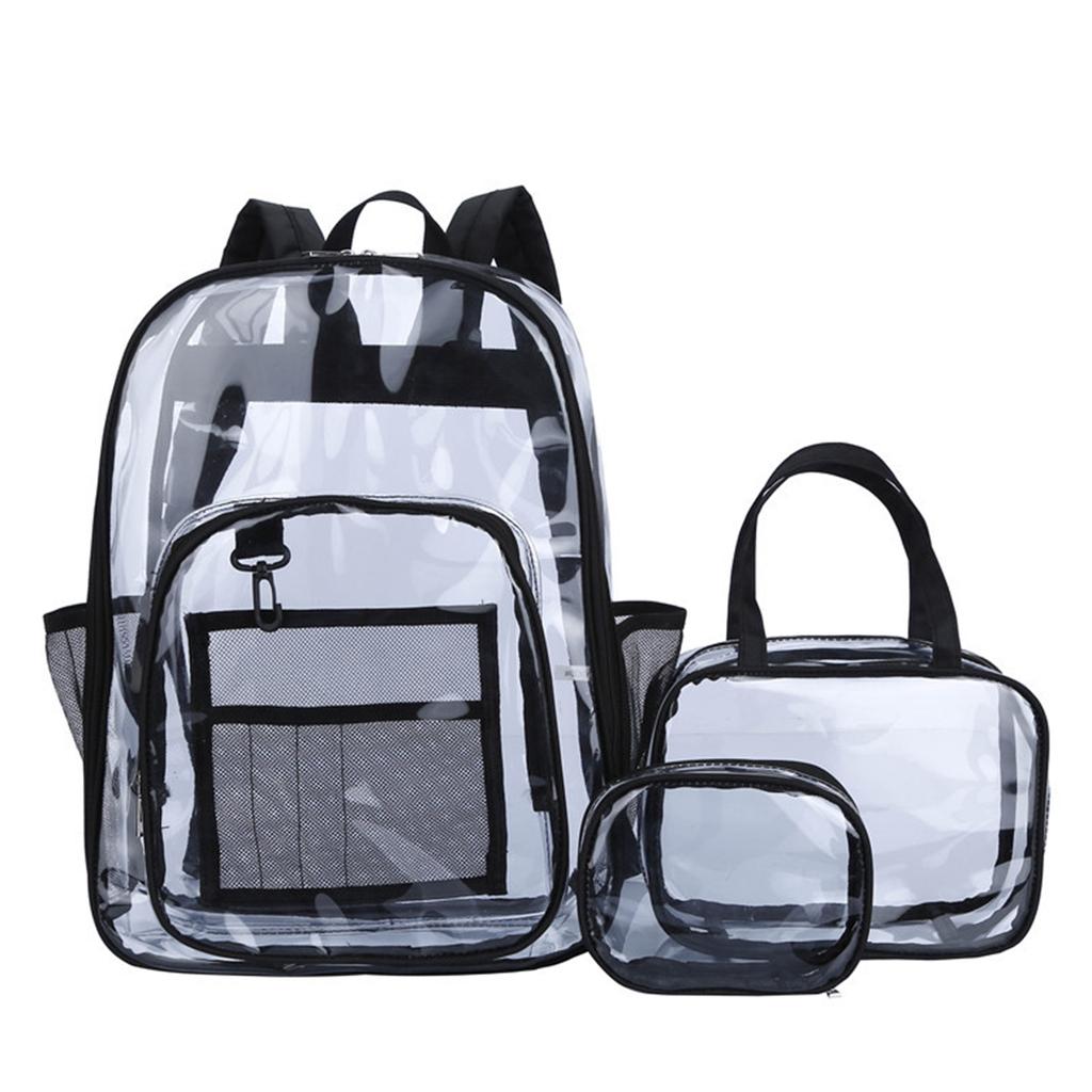 Heavy Duty Clear Backpack Large Transparent Bag for School Stadium Events Outdoor Travel Camping