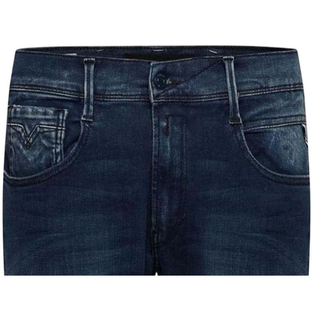 Jeans Slim da Uomo Replay Anbass in Misto Cotone