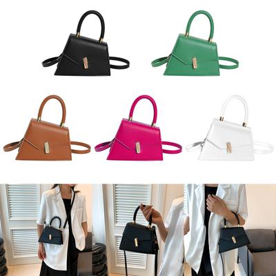 Stylish Solid Color Lock Buckle Handbag Fashionable PU Tote Bag Minimalists Handbag Fashion Bag Show Your Person Charm