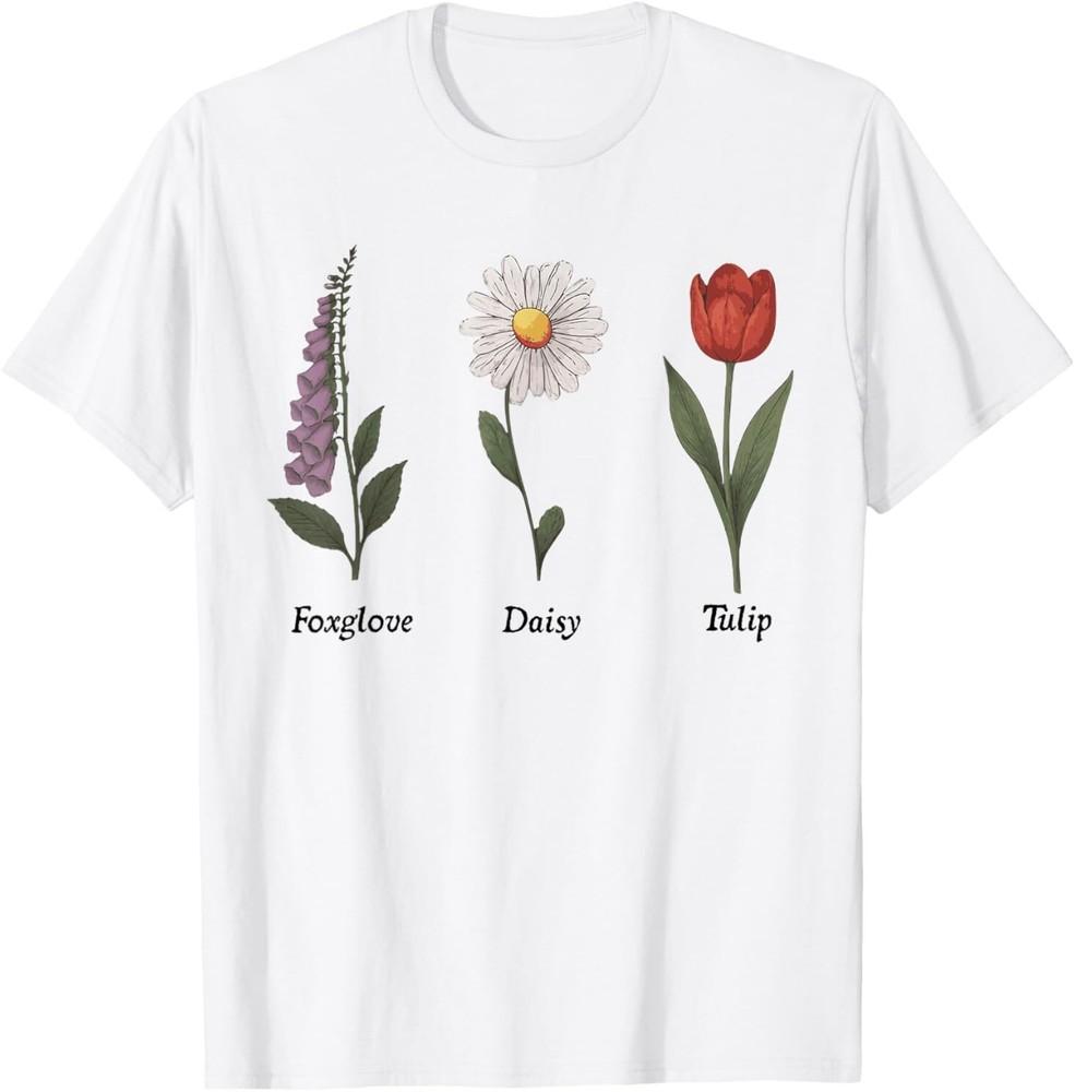 Foxglove Daisy Tulip Floral T-Shirt Unisex T-Shirt S
