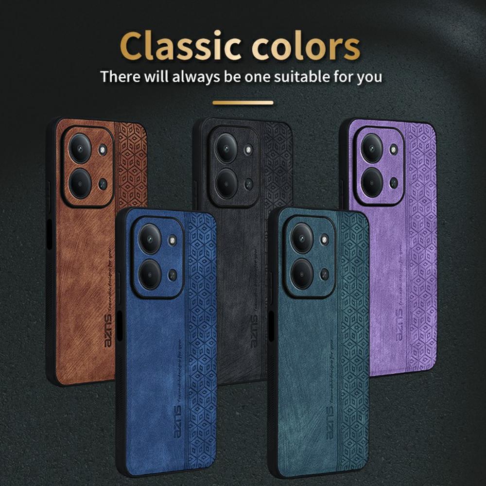 AZNS Protective Case For Xiaomi Redmi 15C 5G (EU) (173mm)/4G (EU) (173mm)/Poco C85 4G (173mm) PU Leather Covered TPU Phone Shell