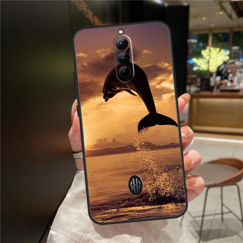 Animal Dolphin Case For ZTE Nubia Red Magic 8 8S 9 9S 10 10S 11 Pro Plus 6 7 6S 7S For RedMagic 10 Air Cover